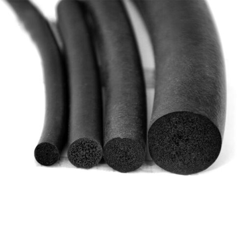 EPDM rubber rods in different diameters used for seals, gaskets, and insulation